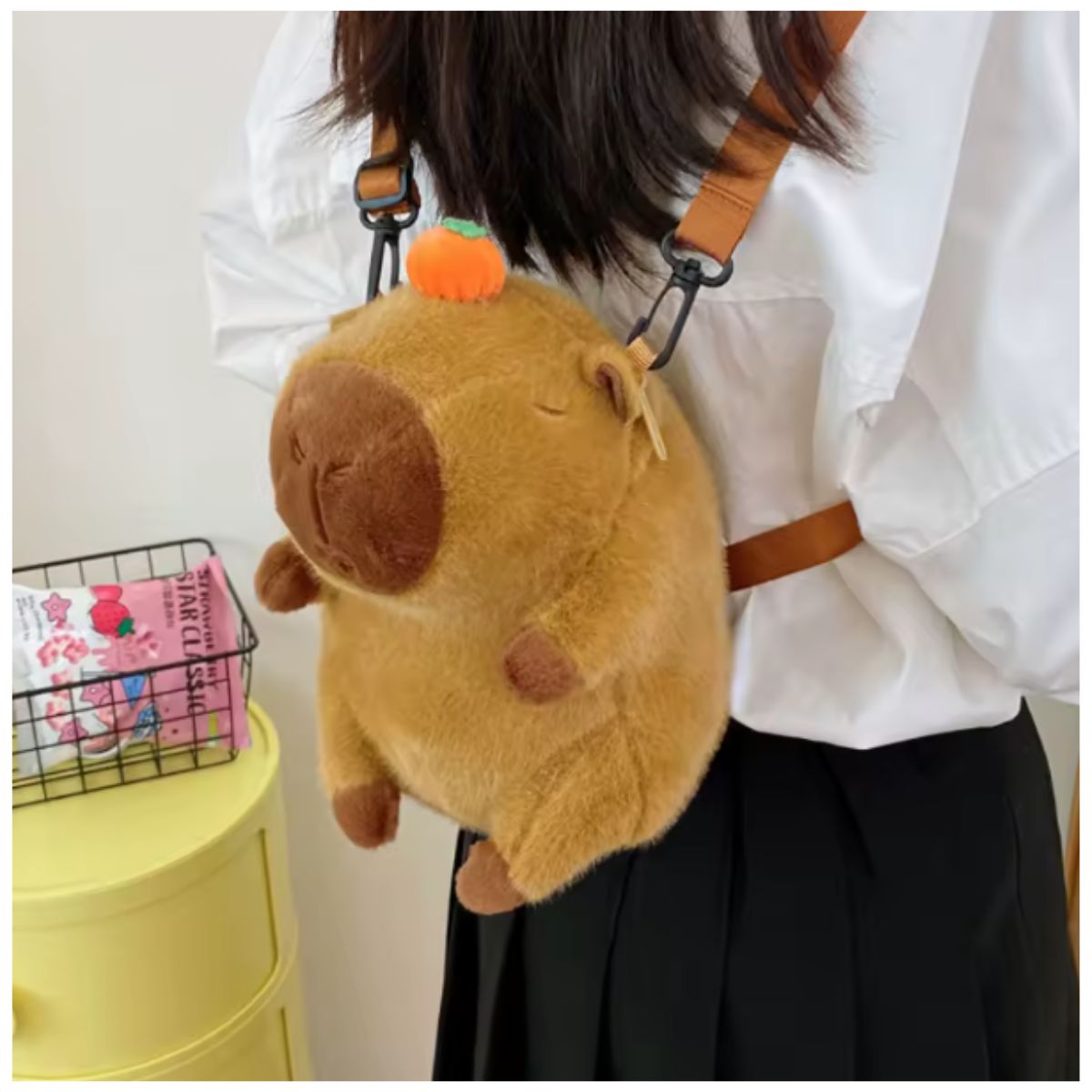Mochila de Peluche Capybara Kawaii