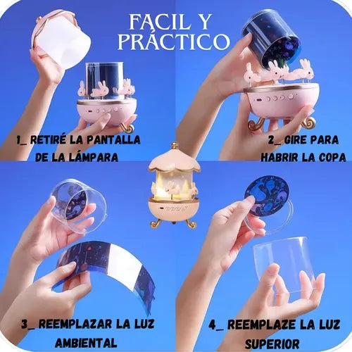 Proyector Infantil Bunny con Bluetooth