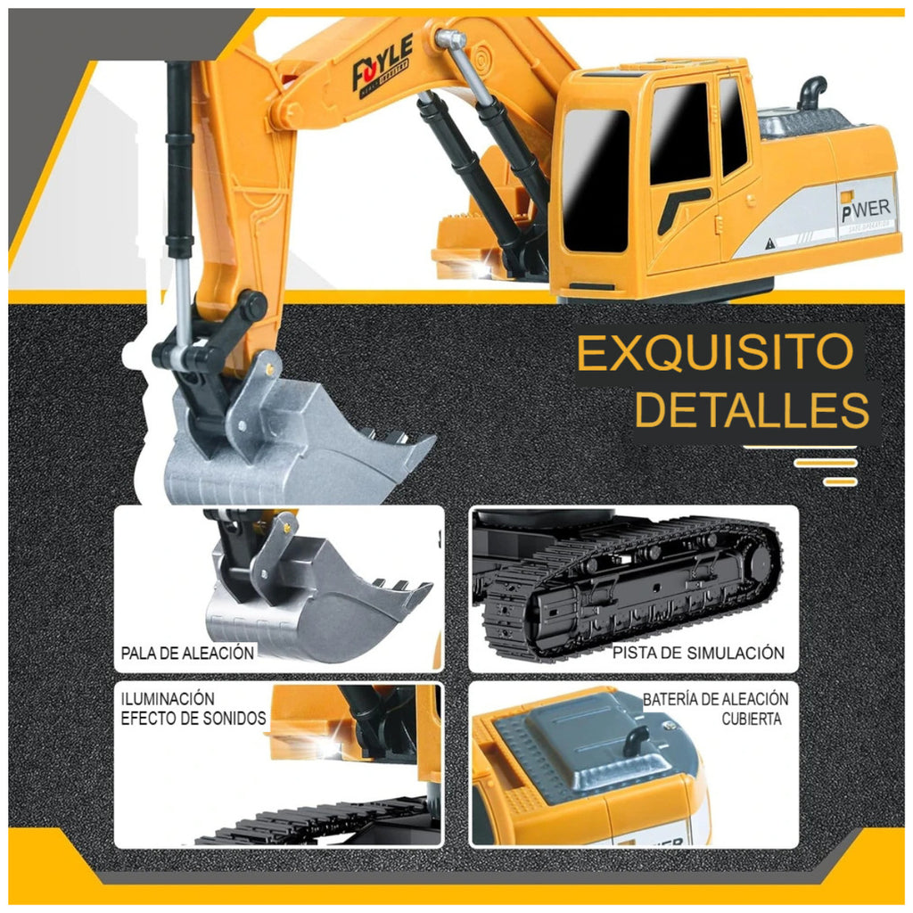 Juguete Excavadora RC de Ingeniería 1:14